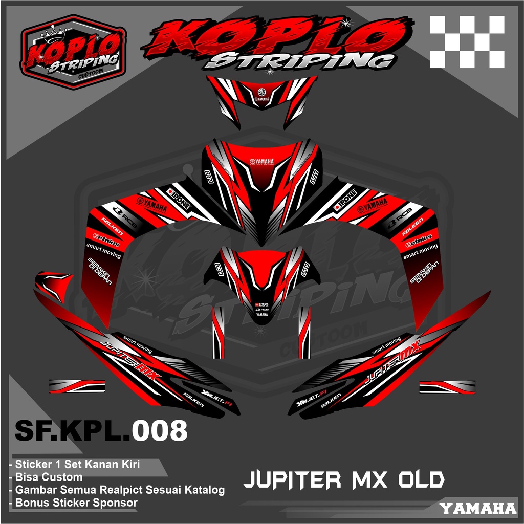 Jual Stiker Decal Full Body Motor Yamaha Jupiter Mx Old - Stiker Decal