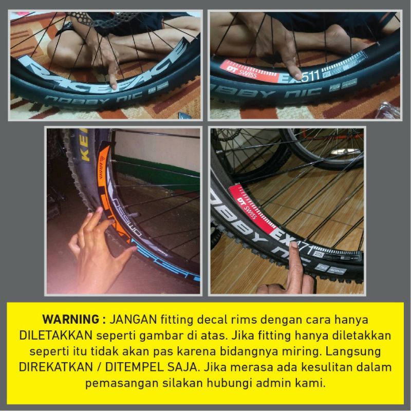 Jual Custom Decal Stiker Rims Novatec Jetfly Disc lebar 25 mm | Shopee ...