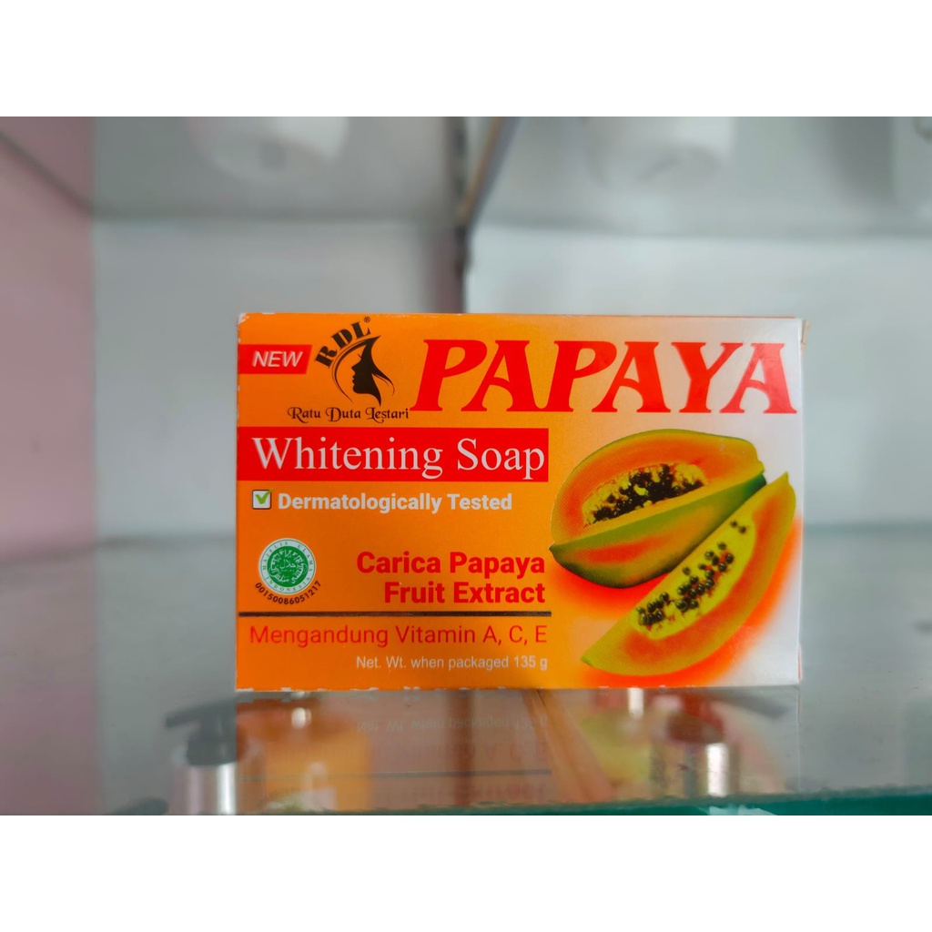 Jual Sari Cosmetics Sabun RDL Papaya Whitening ORANGE CARICA PAPAYA ...