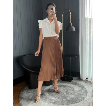 GLITTEN THE LABEL ROK Plisket MIDI Rok Plisket 7 8 Tanggung Rok Plisket Premium Pleats Skirt