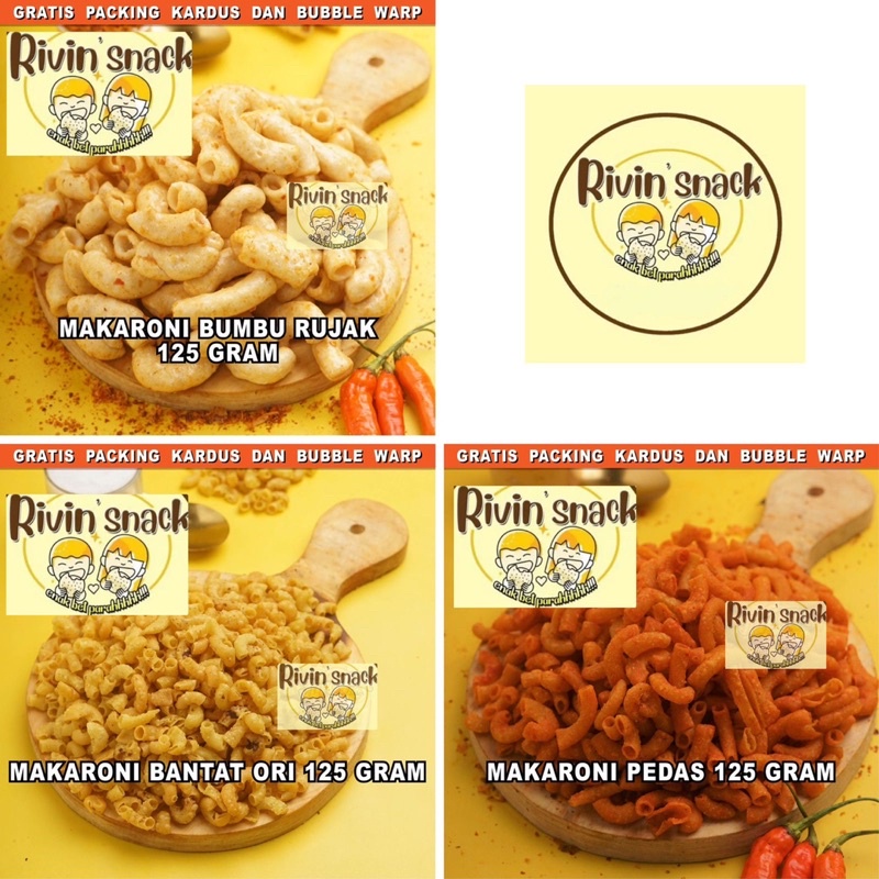 Jual SNACK/CEMILAN SERBA MAKARONI 125gr ANEKA KILOAN ( SPIRAL PEDAS ...