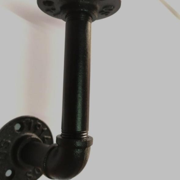 4-Tier Wall Mounted Industrial Pipe Shelving Wood Floating Shelves
