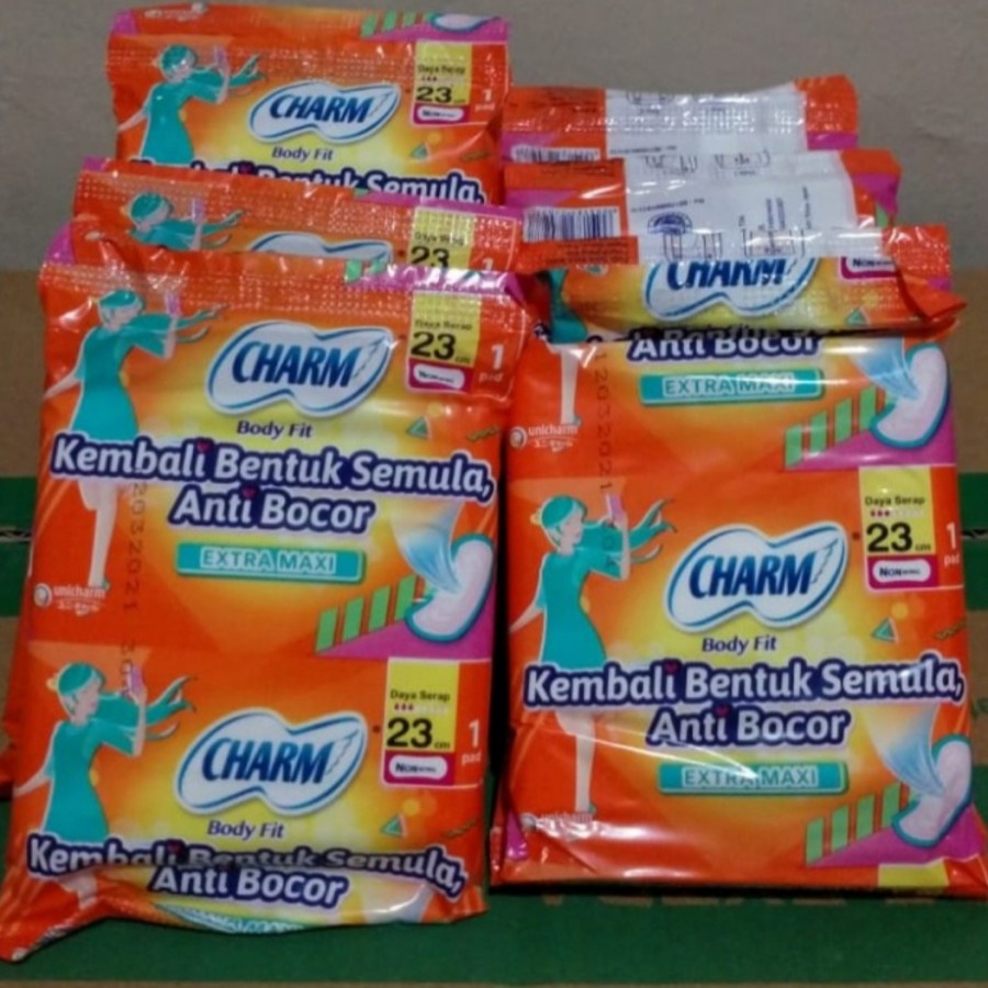 Jual charm body fit 1 renceng 10 sachet / pembalut charm renceng isi 1 ...
