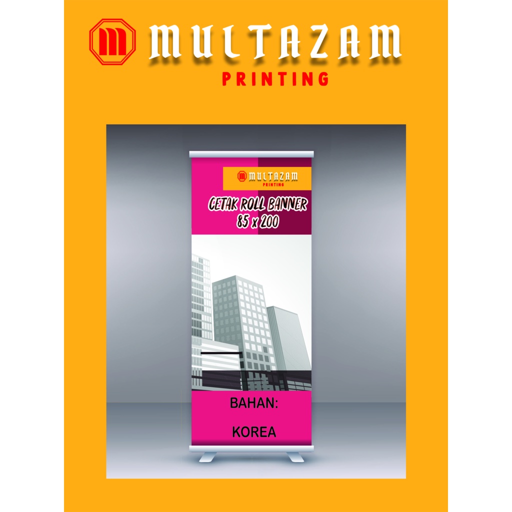 Jual CETAK BAHAN KOREA + ROLL BANNER UK 85x200 | Shopee Indonesia