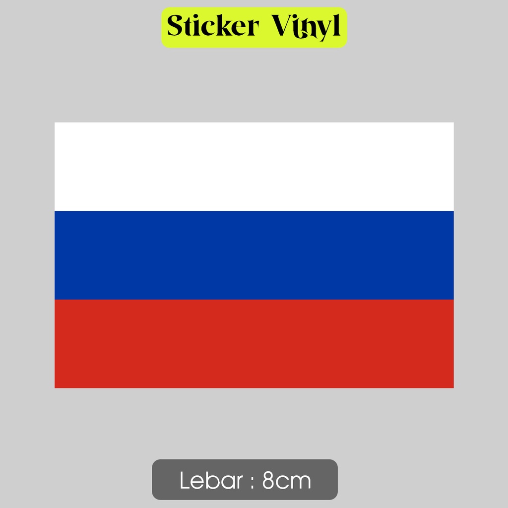 Jual Stiker Rus Sticker Vinyl Satuaan Motif Bendera Negara Dunia Bahan ...