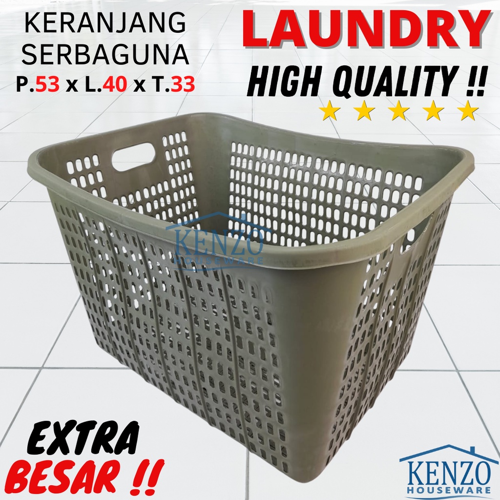 Jual Keranjang Baju Laundry Pakaian Kotor Plastik Besar Kuat Murah ...