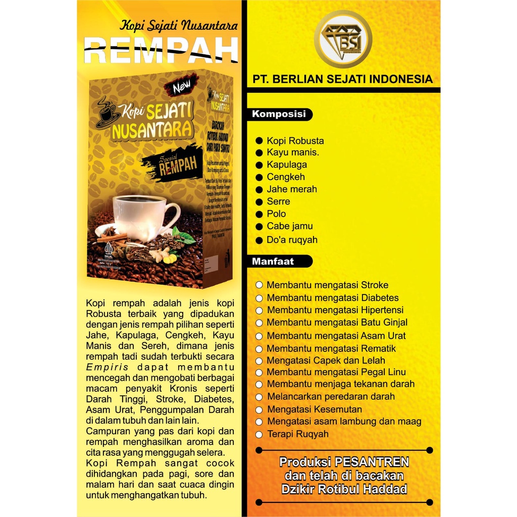 Jual Kopi sejati nusantara spesial rempah (KOPI SANTRI) | Shopee Indonesia