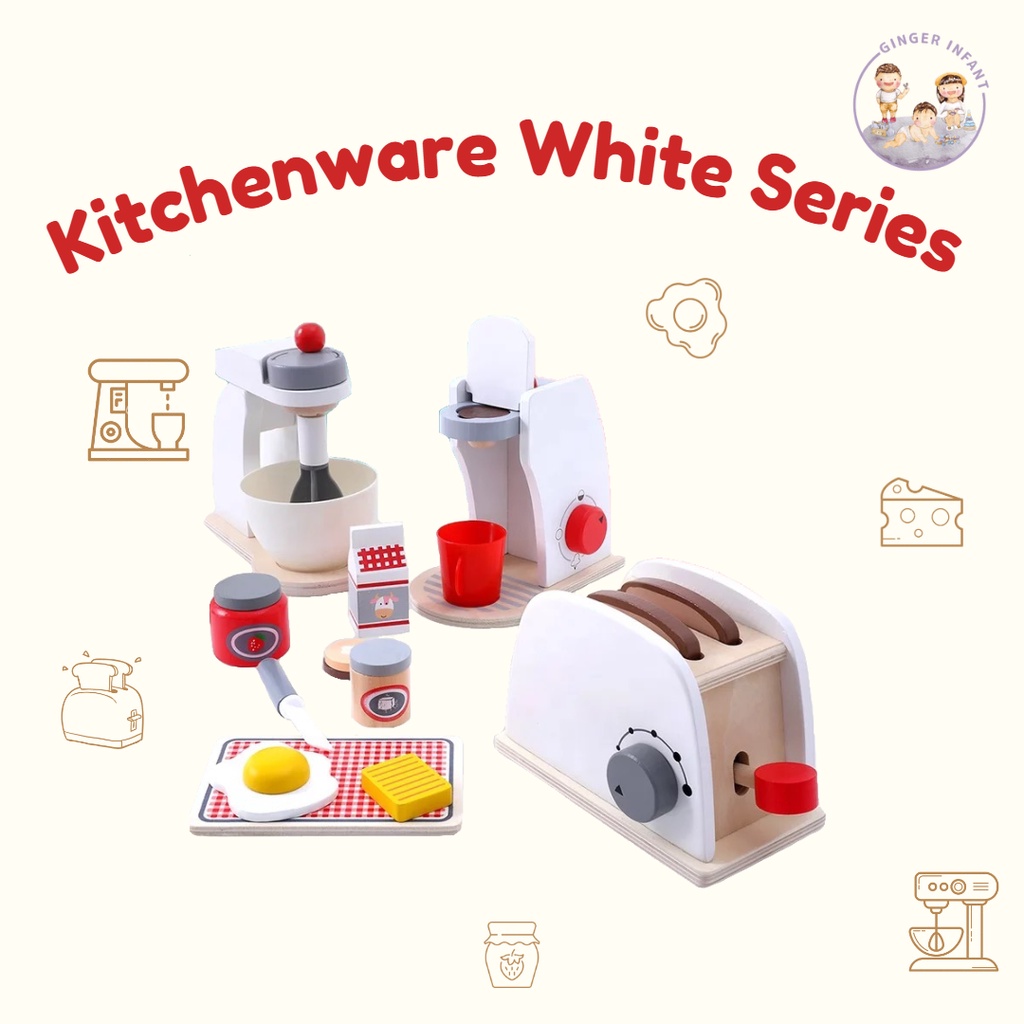 Jual Kitchenware White Series mainan anak masak masakan anak toaster ...