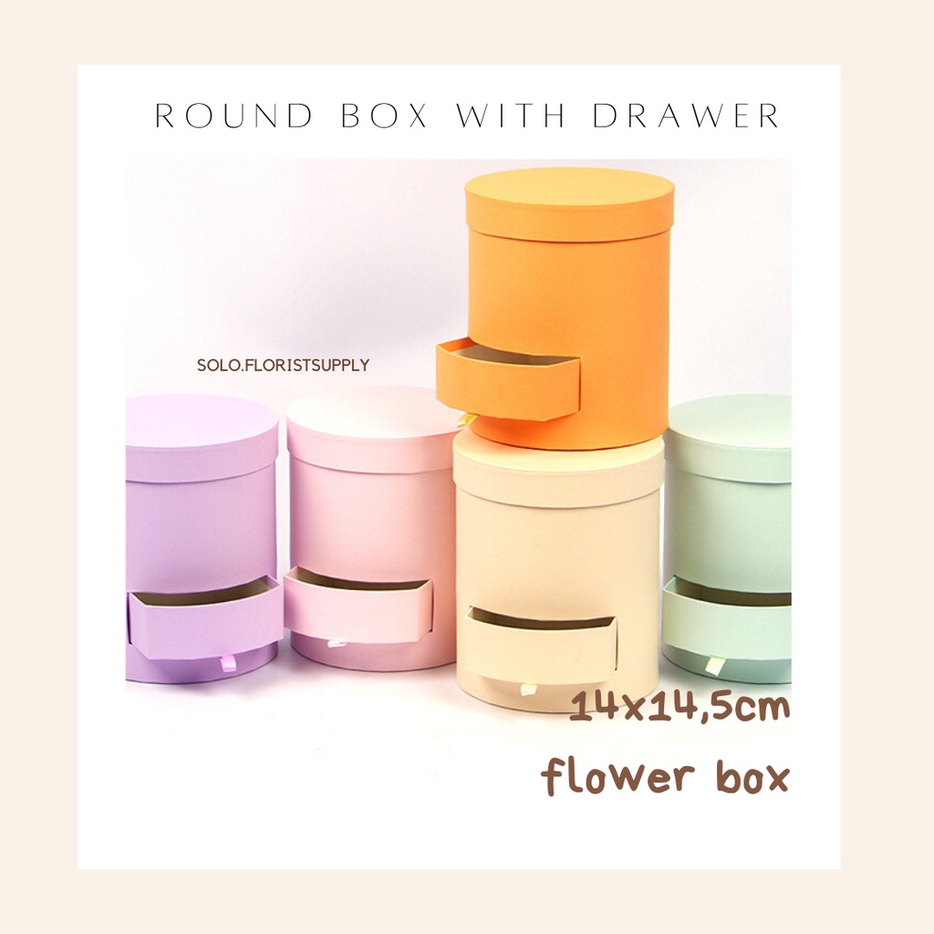 Jual [ECO] TR FLOWER BOX WITH DRAWER 14 X 14,5CM BOX BUNGA DENGAN LACI ...