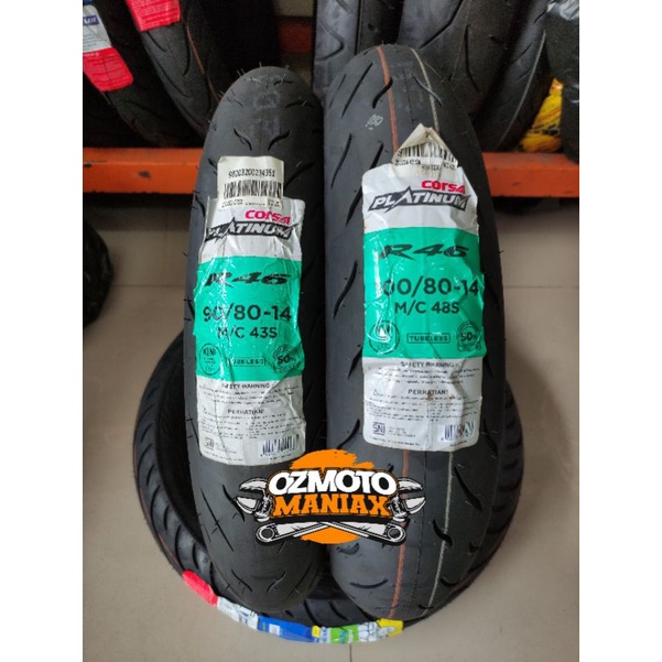 Jual Paket Ban Corsa R46 Size 90/80-14 & 100/80-14 (Soft Compound ...
