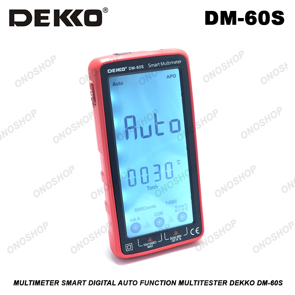 Jual Multimeter Smart Digital Auto Function Multitester Dekko DM-60S ...