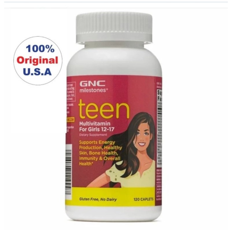 Jual GNC milestones Teen multivitamin for girl 120 multivitamin remaja
