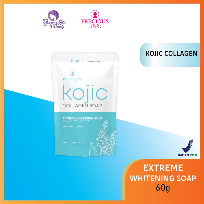 Precious Skin Thailand Kojic Extreme Whitening Collagen Soap / Sabun Colagen /  Pemutih Badan 60gr