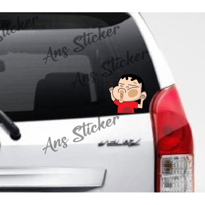 Jual Stiker Kaca Mobil Crayon Shinchan Sincan Kartun Lucu Nempel Nabrak Unik Shopee Indonesia