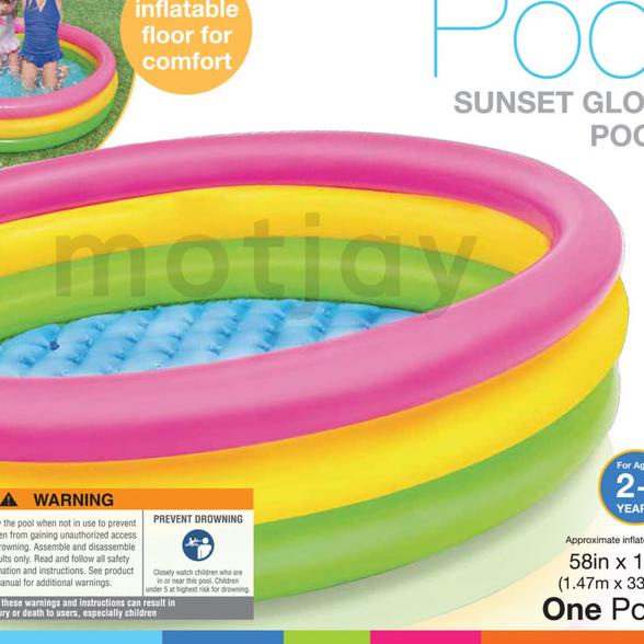 Jual Kolam Renang Anak Intex Pelangi Besar 147x33cm Intex 57422 - Kolam ...