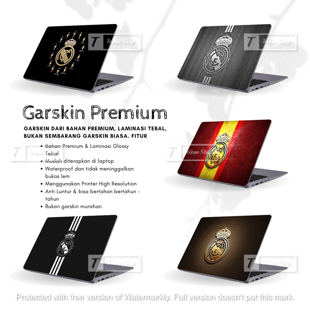Jual Stiker Laptop | Garskin Laptop | Real Madrid New + Laminasi