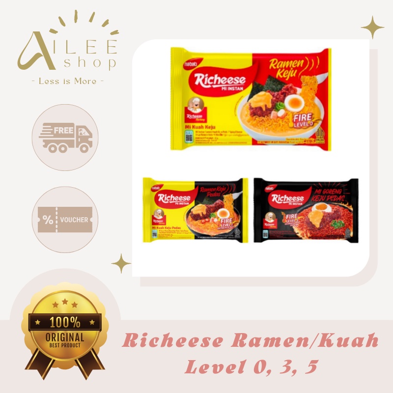 Jual Ramen Richeese Keju/ Pedas/ Mie Kuah/ Mi Instan Instant Noodles ...