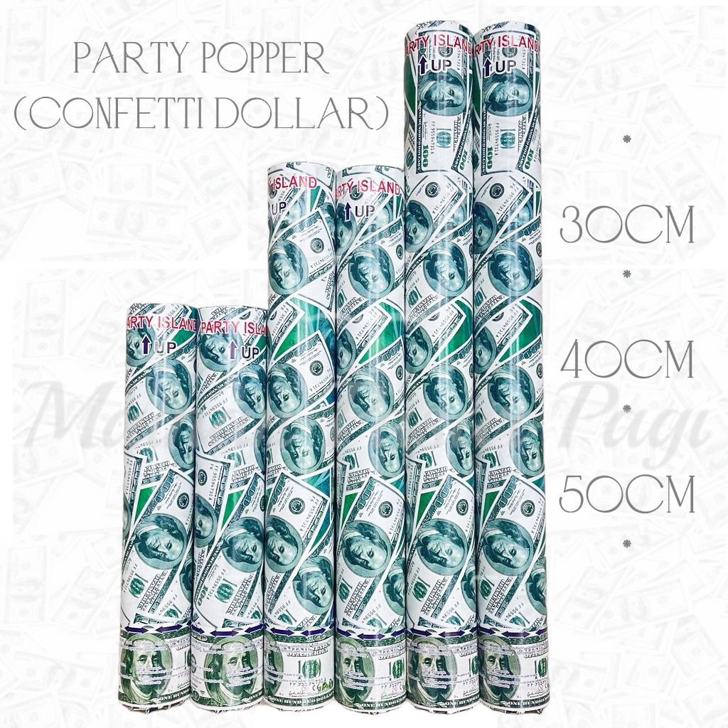 Jual DOLLAR CONFETTI/ Party Popper/ Popper Party Ulang Tahun & Wedding