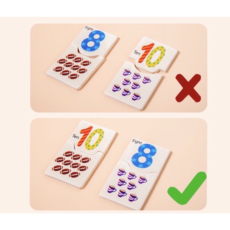 Jual matching number wooden toys mainan kayu mainan edukasi anak untuk ...