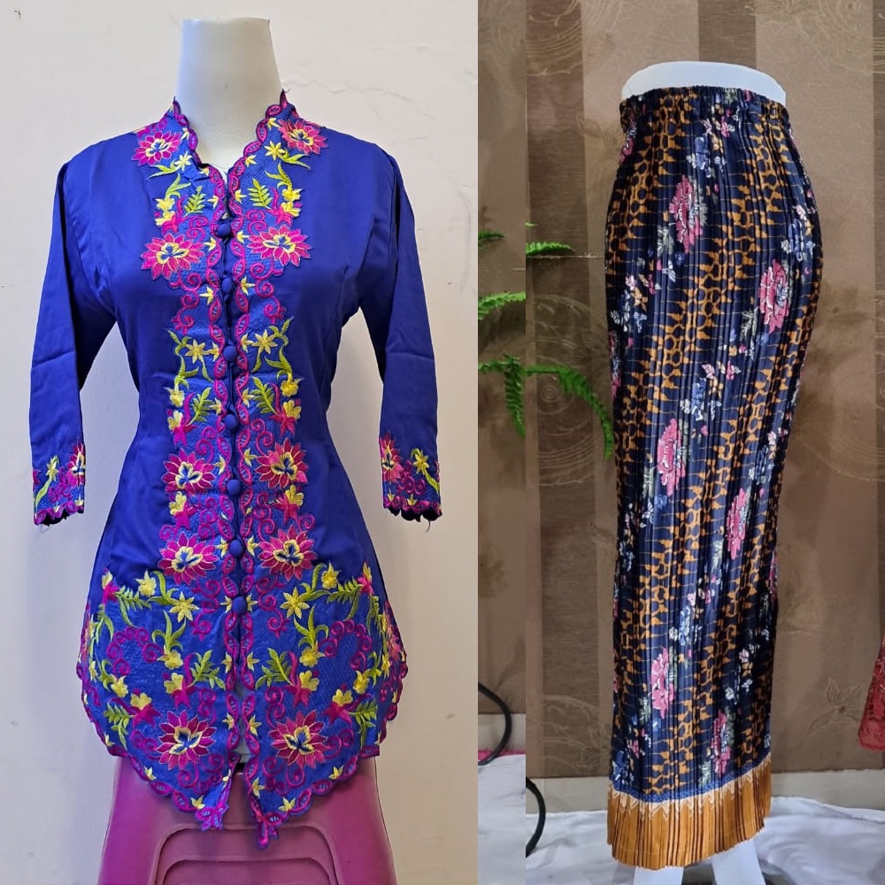 Jual Kebaya Encim Bordir Kombinasi Lengan Tanggung Bahan Baloteli Ukuran Sampai Jumbo Shopee