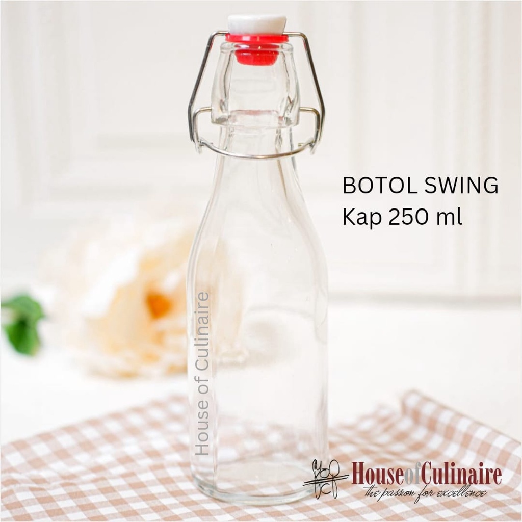 Jual Botol Swing Kaca Tutup Jepit 250 ml Round Glass Bottle | Shopee ...