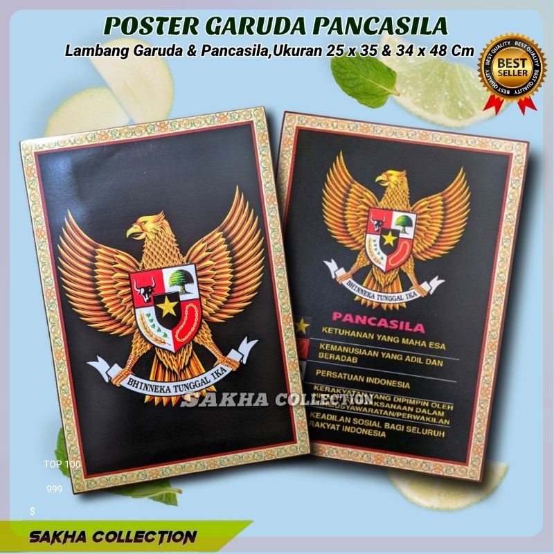 Jual Poster Alat Peraga Sekolah Garuda Pancasila Poster Pahlawan Nasional Uud 45 Ukuran 3834