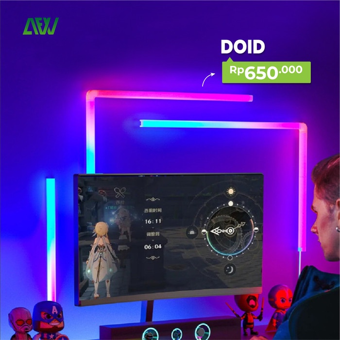 Jual Smart Lamp Doid Smart Ambient Light Slx06 Rgb Rc Decoration Light 