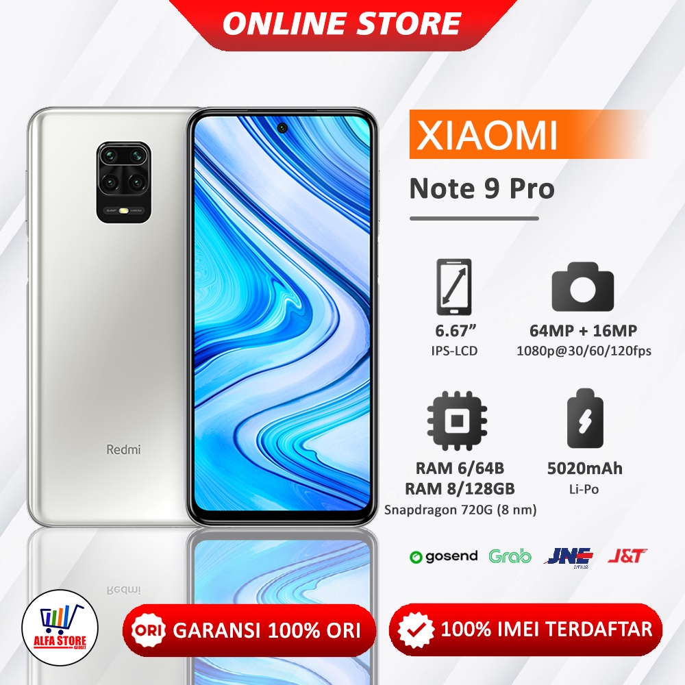 Jual [SALE]XIAOMI REDMI NOTE 9 RAM 8/256GB RAM 8/128GB RAM 6/128GB RAM ...