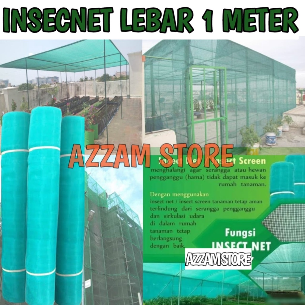 Jual INSECNET HIJAU JARINGKASA HIJAU LEBAR 1 METER ECERAN | Shopee ...