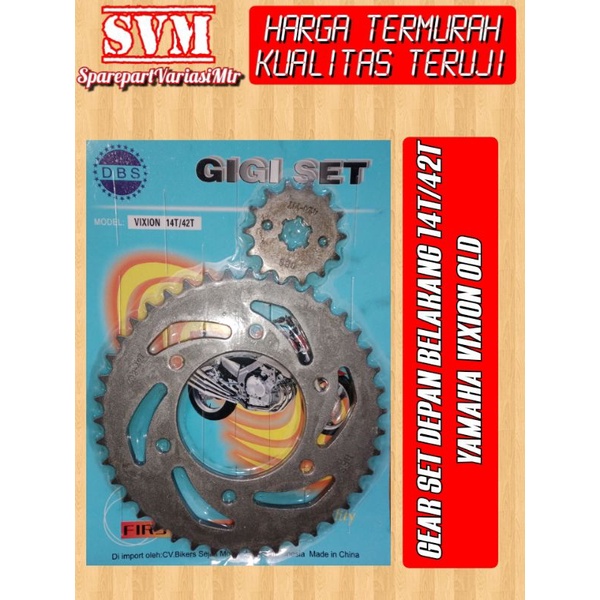 Jual GEAR GIR VIXION OLD VIXION NEW SET DEPAN BELAKANG UKURAN STANDAR