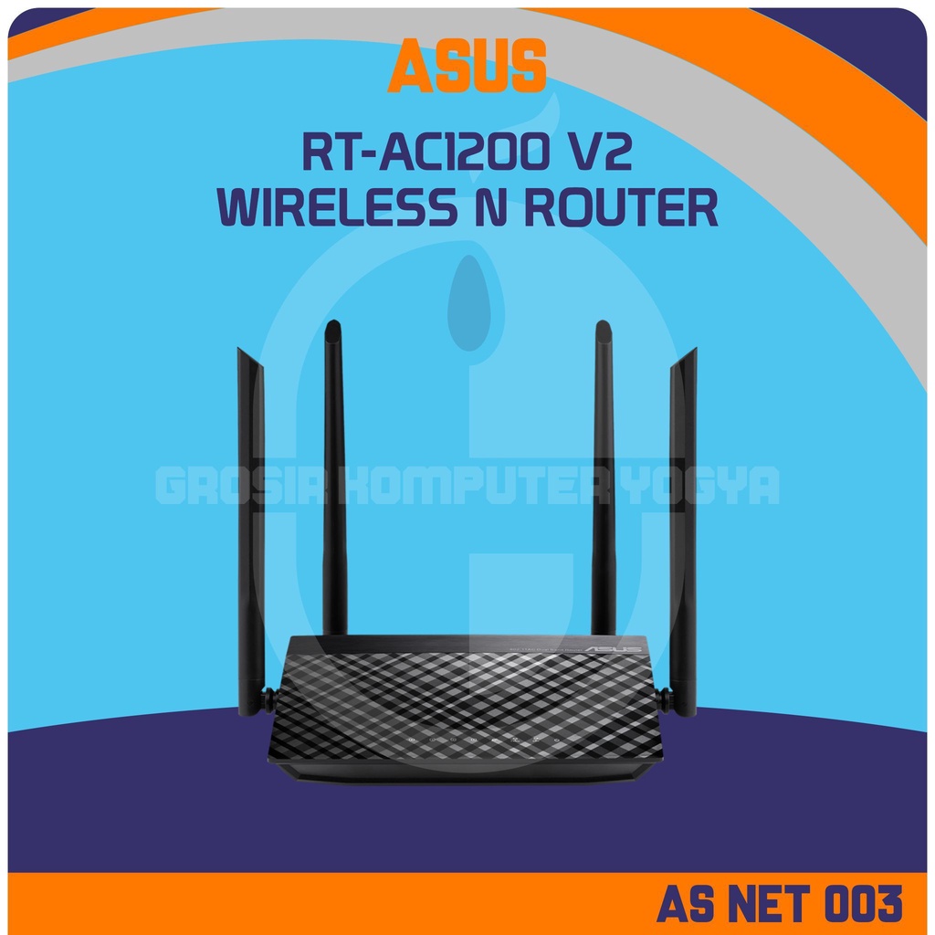 Jual Asus RTAC1200 V2 AC1200 DualBand WiFi Router with Four Antennas