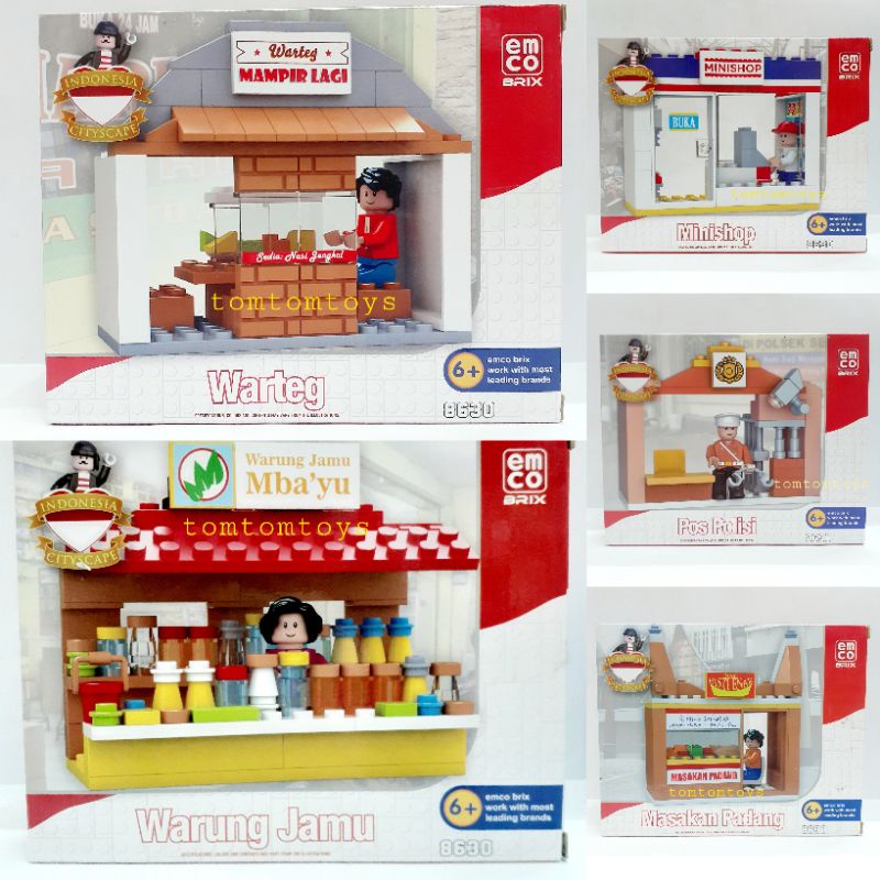 Jual Emco Brix CITY Blocks Susun Balok Warung Toko | Shopee Indonesia
