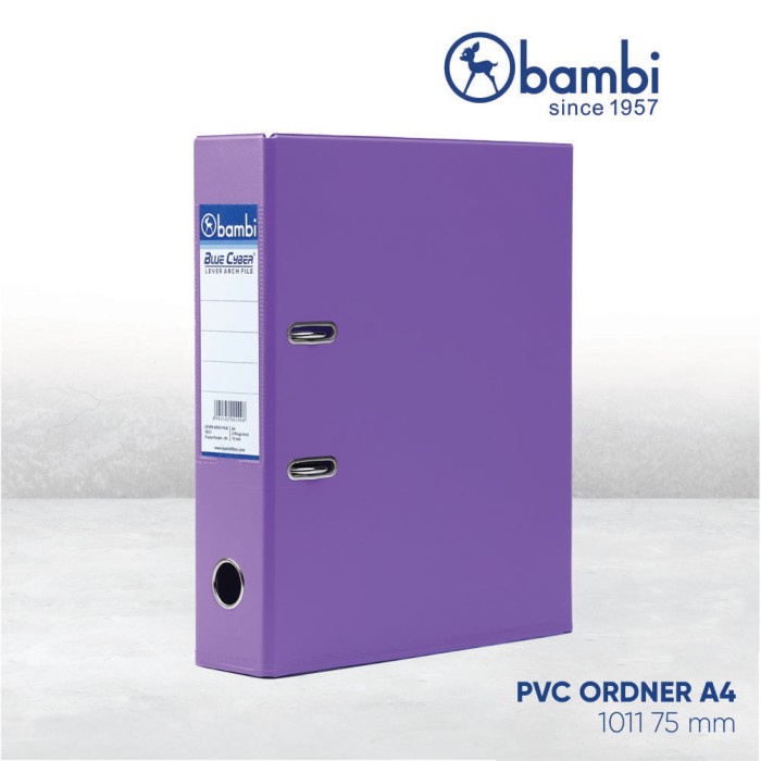 Jual Bambi Ordner Laf A4 1011 - 90 Fluoro Purple | Shopee Indonesia