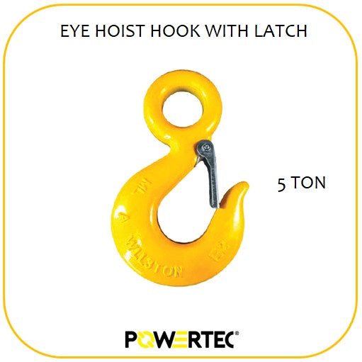 Jual EYE HOOK ALLOY 5 TON + LATCH POWERTEC ( CANTOLAN SLING WINCH
