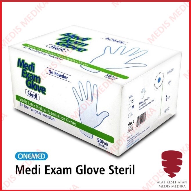 Jual Sarung Tangan Medi Exam Sterile Handscoon Surgery Glove Steril