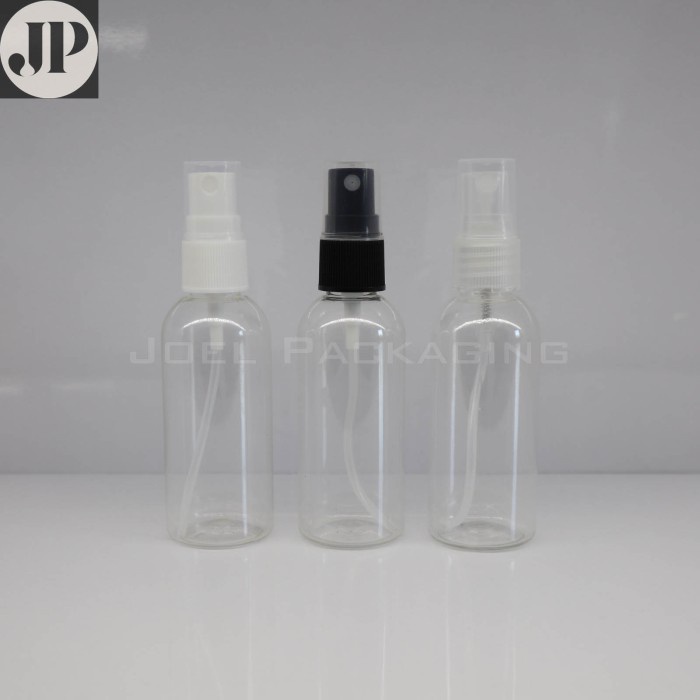 Jual Botol Spray Br Ml Clear Plastik Hitam Clear Semprot Pet Br Ml