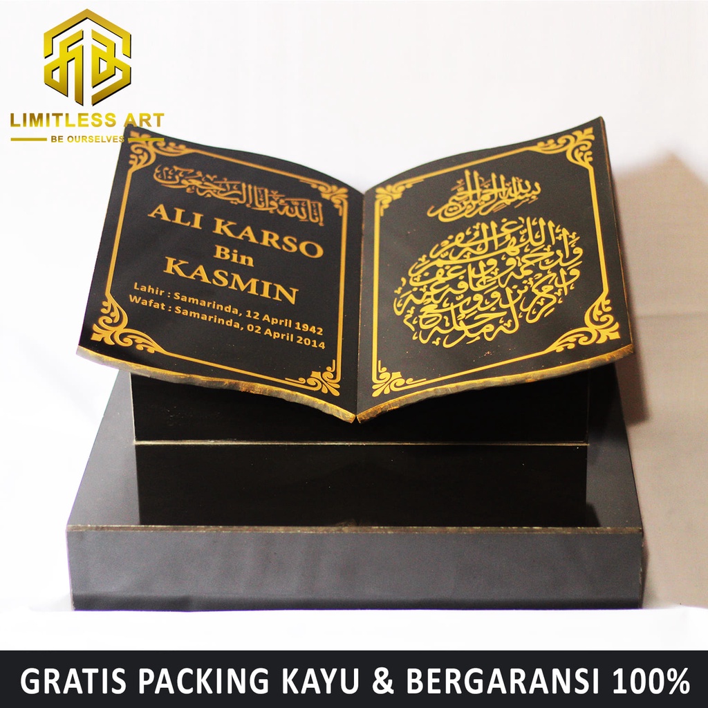 Jual Kepala Batu Nisan Dudukan Granit Model Bentuk Buku Maesan Kijing ...