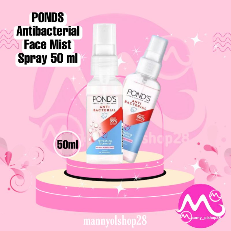 Jual PONDS Antibacterial Face Mist Spray 50 ml Shopee Indonesia