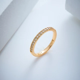 76J Hyl Jewelry Cincin Titanium Wanita Emas Muda Anti Karat Asli Silver Emas Couple Dewasa Dan Luntur Logam Asesoris