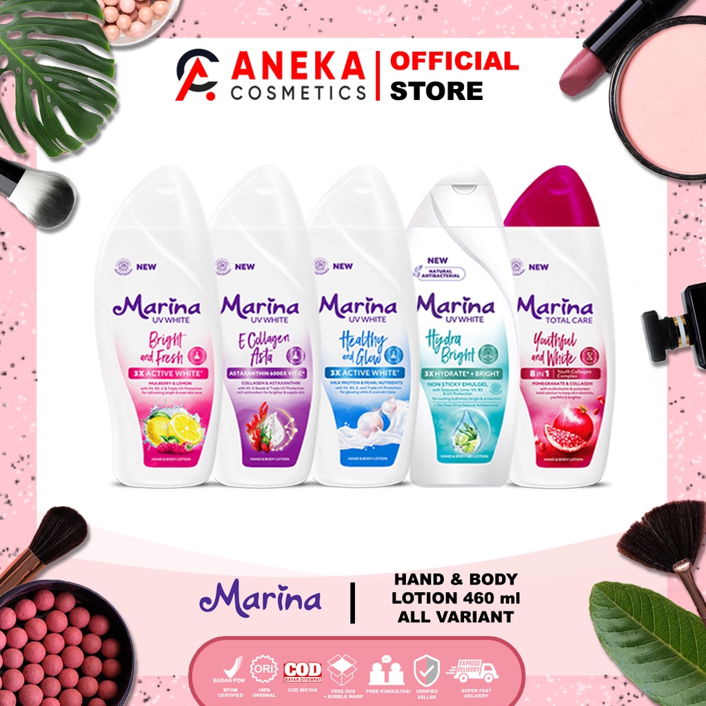 Jual MARINA UV WHITE HAND & BODY LOTION SCRUB BODY SERUM SUNBLOCK