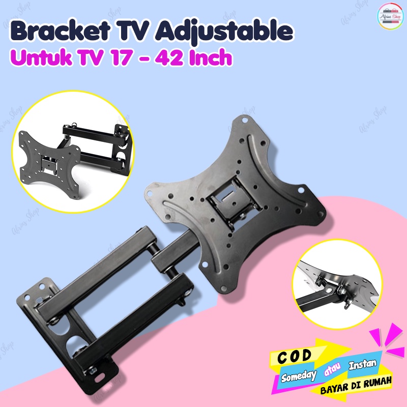 Jual Bracket TV Telescopic TAFFWARE TV Bracket 17-42 Inch TV 200 x 200 ...