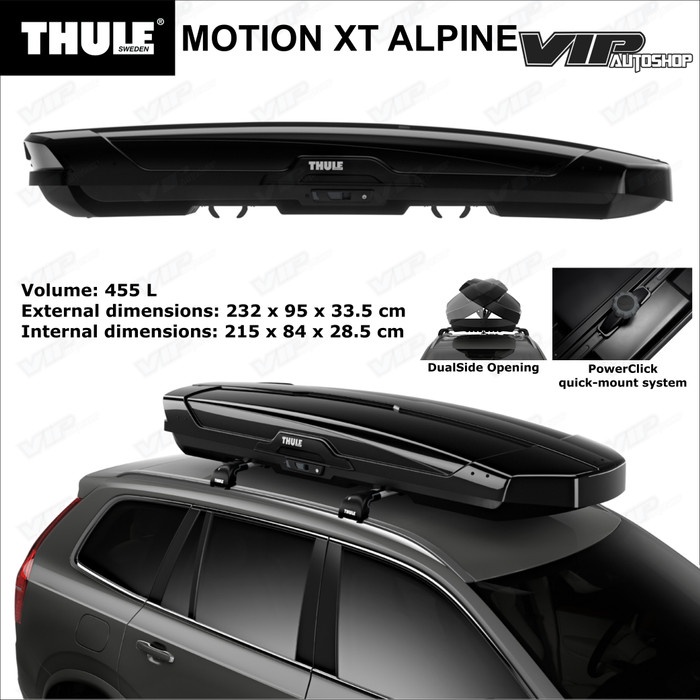 Jual THULE MOTION XT ALPINE original roof box slim bagasi rack