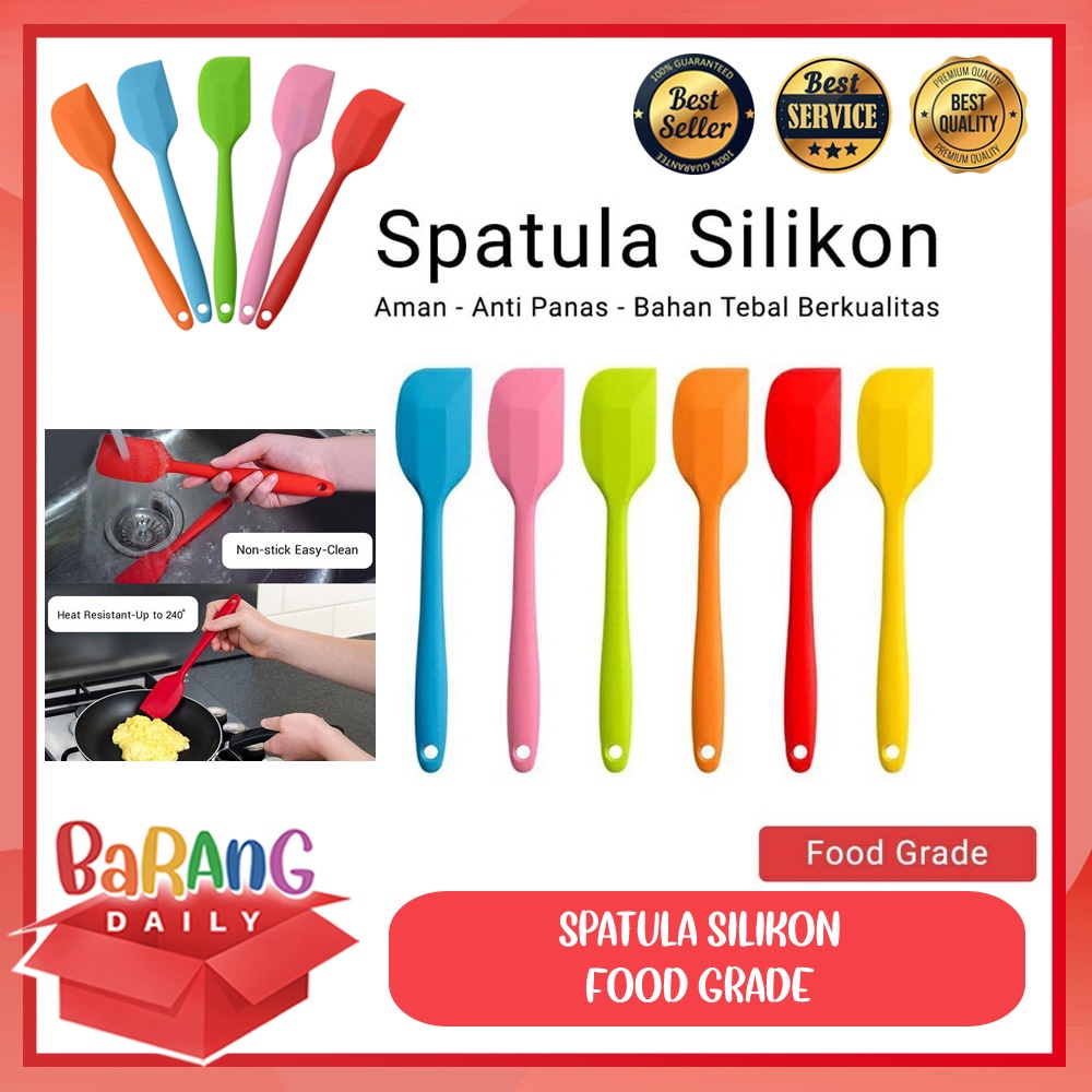Jual SPATULA SILIKON FOOD GRADE SENDOK KUE BAKING SPATULA TAHAN PANAS
