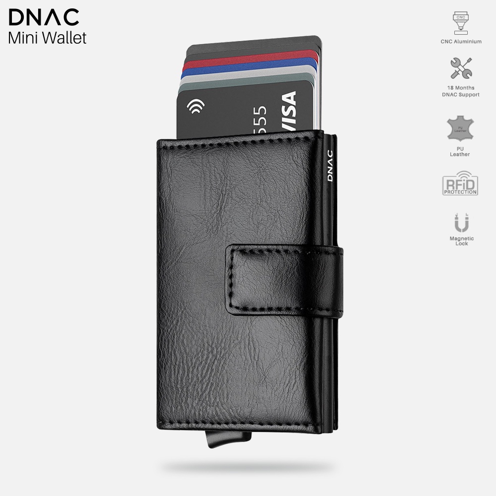 Jual DNAC MINI Wallet Card Holder RFID Dompet Kartu - BLACK - DEFECT ...