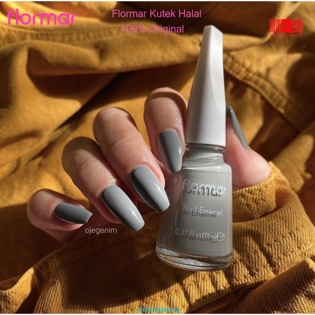 Jual 417 STEEL GRAY NAIL POLISH FLORMAR NEW FORMULA MAXI BRUSH