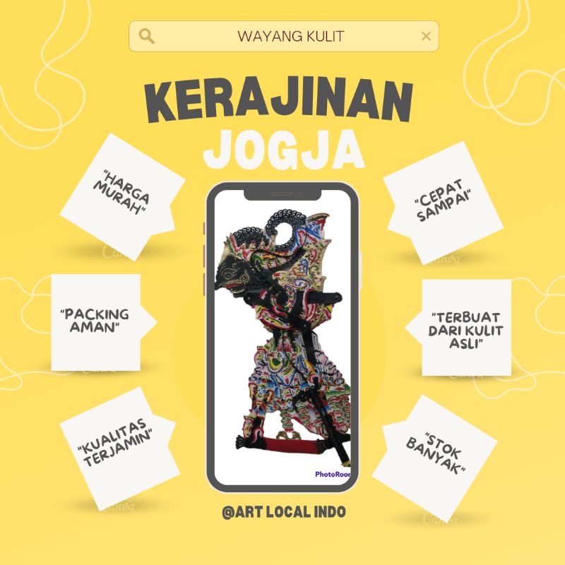 Jual Wayang Kulit Gatotkaca Cm Shopee Indonesia