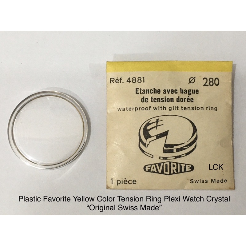 Jual Plastic Favorite Yellow Color Tension Ring Plexi Watch Crystal