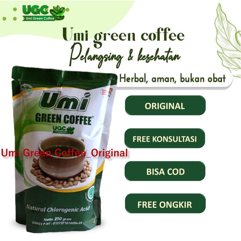 Jual UMI GREEN COFFEE ORIGINAL 100% ASLI PELANGSING KESEHATAN, UGC KOPI ...