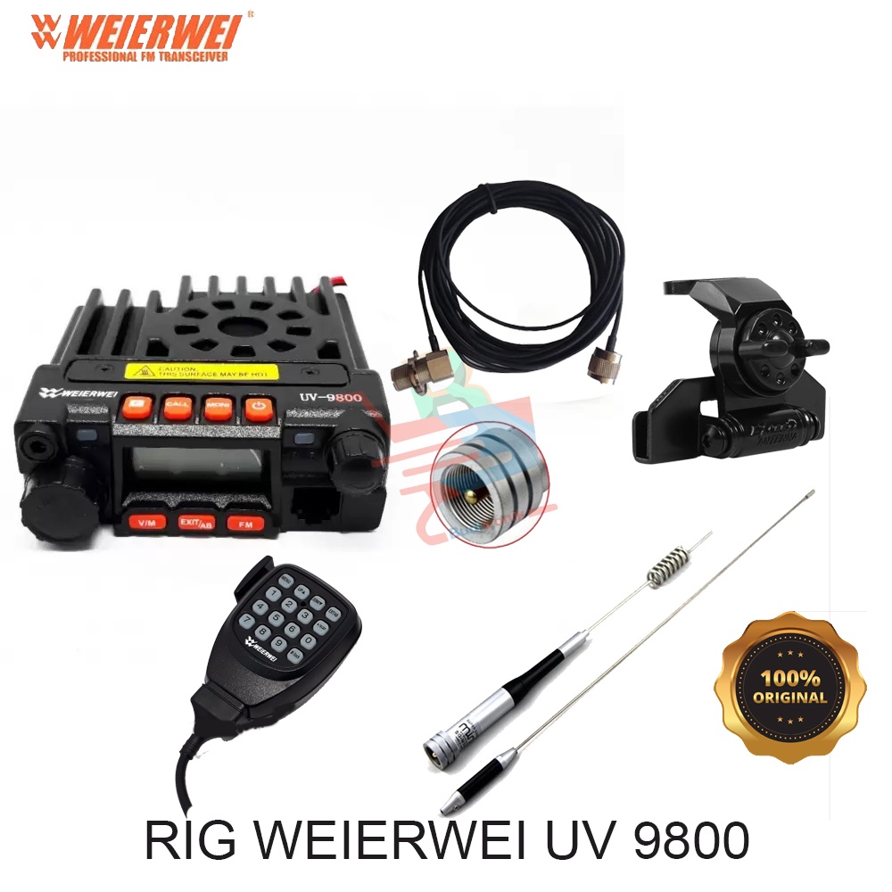 Jual Rig Mini Weierwei Uv-9800 Dual Band 20 Wat / RIG WEIERWEI UV9800 ...