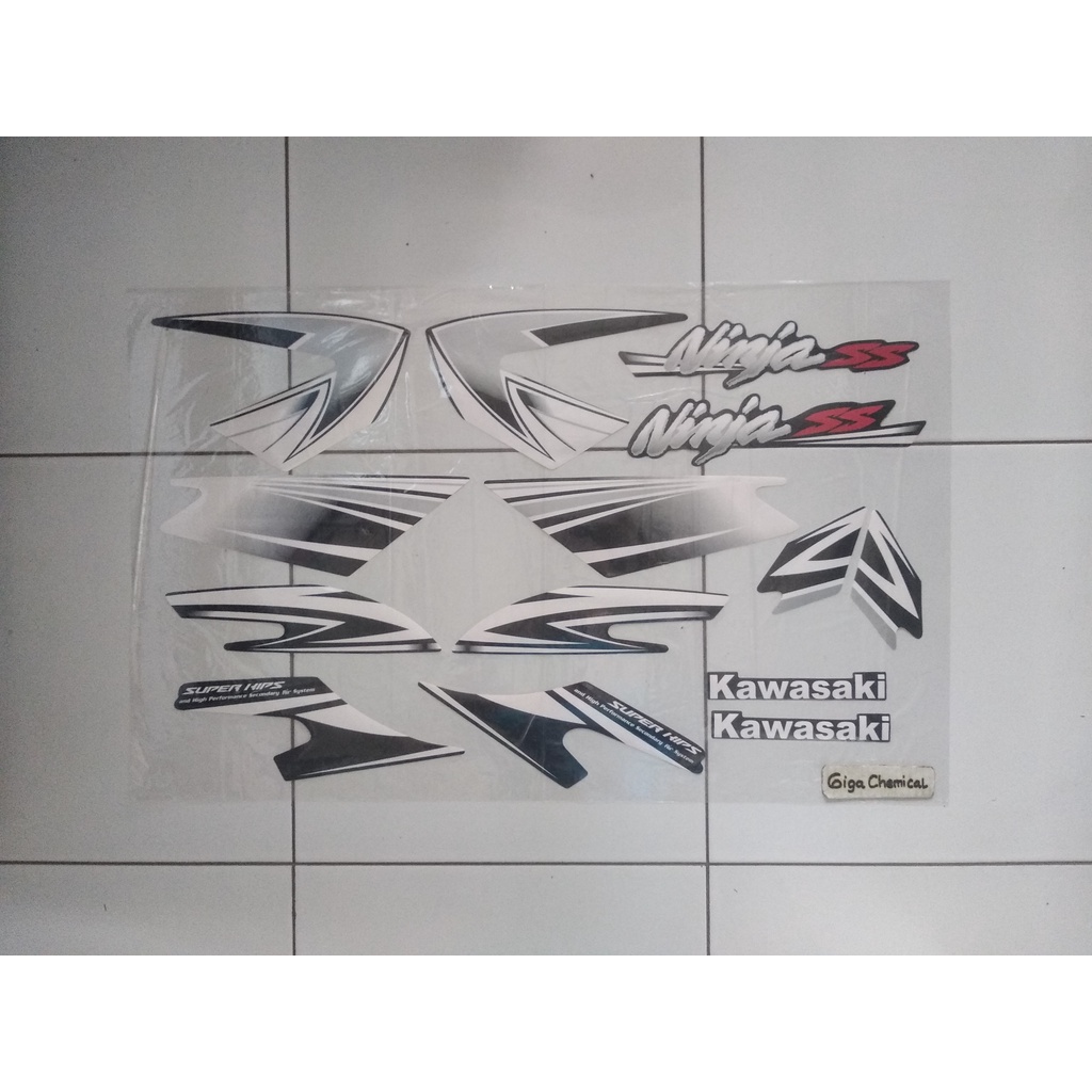 Jual Striping Sticker Lis Kawasaki Ninja SS 2010 2011 Putih kelengkapan ...